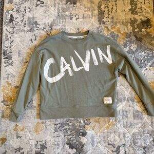 Calvin Klein Women's Olive Crew Neck Sweater